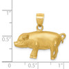 Lex & Lu 14k Yellow Gold D/C Pig Pendant LAL74372 - 3 - Lex & Lu