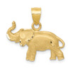 Lex & Lu 14k Yellow Gold D/C Elephant Pendant - Lex & Lu