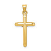 Lex & Lu 14k Two-tone Gold Hollow Crucifix Pendant LAL74382 - 4 - Lex & Lu