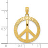 Lex & Lu 14k Yellow Gold Peace/Hope/Faith/Love Peace Sign Pendant - 4 - Lex & Lu