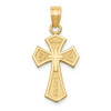 Lex & Lu 14k Yellow Gold Reversible Passion Cross Pendant - 4 - Lex & Lu