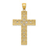 Lex & Lu 14k Yellow Gold & Rhodium Latin Cross Pendant LAL74418 - Lex & Lu