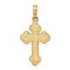 Lex & Lu 14k Yellow Gold Budded Cross Pendant LAL74444 - 4 - Lex & Lu
