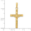 Lex & Lu 14k Yellow Gold D/C Fancy Tipped Crucifix Pendant - 4 - Lex & Lu