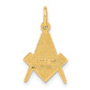 Lex & Lu 14k Yellow Gold Masonic Charm - 3 - Lex & Lu