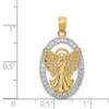 Lex & Lu 14k Yellow Gold & Rhodium Believe/Peace/Faith/Hope Angel Pendant - 4 - Lex & Lu