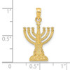 Lex & Lu 14k Yellow Gold Menorah Pendant LAL74517 - 4 - Lex & Lu