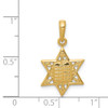 Lex & Lu 14k Yellow Gold Star of David w/Tablets in Center Pendant - 4 - Lex & Lu