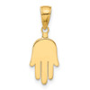 Lex & Lu 14k Yellow Gold Large Solid Hamsa Pendant - Lex & Lu