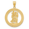 Lex & Lu 14k Yellow Gold & Rhodium Plated St Christopher Pendant LAL74570 - 3 - Lex & Lu