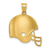 Lex & Lu 14k Yellow Gold Brushed Football Helmet Pendant - Lex & Lu