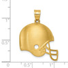 Lex & Lu 14k Yellow Gold Brushed Football Helmet Pendant - 4 - Lex & Lu