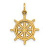 Lex & Lu 14k Yellow Gold Ships Wheel Charm - Lex & Lu