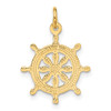 Lex & Lu 14k Yellow Gold Ships Wheel Charm - 3 - Lex & Lu