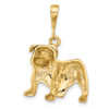 Lex & Lu 14k Yellow Gold Bulldog Pendant LAL74621 - 3 - Lex & Lu