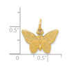 Lex & Lu 14k Yellow Gold Butterfly Charm LAL74627 - 4 - Lex & Lu