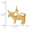 Lex & Lu 14k Yellow Gold Steer Pendant - 3 - Lex & Lu