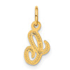 Lex & Lu 14k Yellow Gold Casted Initial C Charm - 3 - Lex & Lu