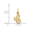 Lex & Lu 14k Yellow Gold Casted Initial C Charm - 4 - Lex & Lu