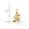 Lex & Lu 14k Yellow Gold Casted Initial K Charm - 4 - Lex & Lu