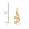 Lex & Lu 14k Yellow Gold Casted Initial L Charm - 4 - Lex & Lu