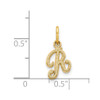 Lex & Lu 14k Yellow Gold Casted Initial R Charm - 4 - Lex & Lu