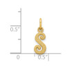 Lex & Lu 14k Yellow Gold Casted Initial S Charm - 4 - Lex & Lu