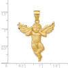 Lex & Lu 14k Yellow Gold Satin Angel not listening Pendant - 4 - Lex & Lu