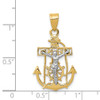 Lex & Lu 14k Two-tone Gold Mariners Cross Pendant LAL74758 - 3 - Lex & Lu