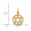 Lex & Lu 14k Yellow Gold Solid Polished Star of David Charm LAL74762 - 4 - Lex & Lu