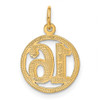 Lex & Lu 14k Yellow Gold #16 in a Circle Pendant - 3 - Lex & Lu