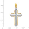 Lex & Lu 14k Two-tone Gold Cross Pendant LAL74806 - 4 - Lex & Lu