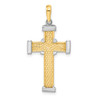 Lex & Lu 14k Two-tone Gold Latin Cross Pendant LAL74808 - 3 - Lex & Lu