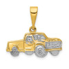 Lex & Lu 14k Yellow Gold & Rhodium Pick-up Truck Pendant - Lex & Lu