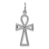 Lex & Lu 14k White Gold Ankh Cross Charm - 4 - Lex & Lu