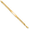 Lex & Lu 14k Yellow Gold Curb ID Bracelet 8'' - 2 - Lex & Lu