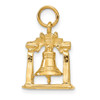 Lex & Lu 14k Yellow Gold Solid Polished 3-DiMen'sional Liberty Bell Charm - 3 - Lex & Lu