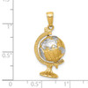 Lex & Lu 14k Yellow Gold & Rhodium 3-D Moveable Globe Pendant - 3 - Lex & Lu