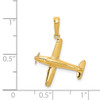 Lex & Lu 14k Yellow Gold 3-D Low-Wing Airplane Pendant - 4 - Lex & Lu