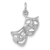 Lex & Lu 14k White Gold Polished Open-Backed Comedy/Tragedy Charm - Lex & Lu