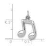 Lex & Lu 14k White Gold Polished Musical Note Charm LAL74926 - 3 - Lex & Lu