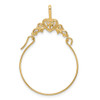 Lex & Lu 14k Yellow Gold Polished Filigree Heart Charm Holder - Lex & Lu