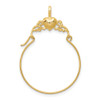Lex & Lu 14k Yellow Gold Polished Heart Charm Holder - Lex & Lu