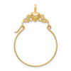 Lex & Lu 14k Yellow Gold Polished Heart Charm Holder - Lex & Lu