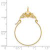 Lex & Lu 14k Yellow Gold Polished Heart Charm Holder - 3 - Lex & Lu