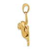Lex & Lu 14k Yellow Gold Solid Polished 3-DiMen'sional Moveable Frog Pendant - 2 - Lex & Lu
