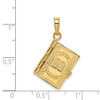 Lex & Lu 14k Yellow Gold Ten Commandments Bible Pendant - 5 - Lex & Lu