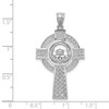 Lex & Lu 14k White Gold Celtic Claddagh Cross Pendant - 3 - Lex & Lu