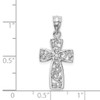 Lex & Lu 14k White Gold Filigree Cross Pendant LAL75066 - 3 - Lex & Lu