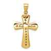 Lex & Lu 14k Yellow Gold Twisted Cross Pendant - 4 - Lex & Lu